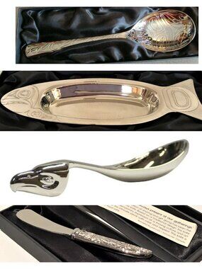 Collectible Lot 4pcs Luxury Boxed Native Essence Silverware Made in Canada
